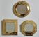 Set of 3 wall mirrors in brass, vintage Moroccan craftsmanship, 9 cm