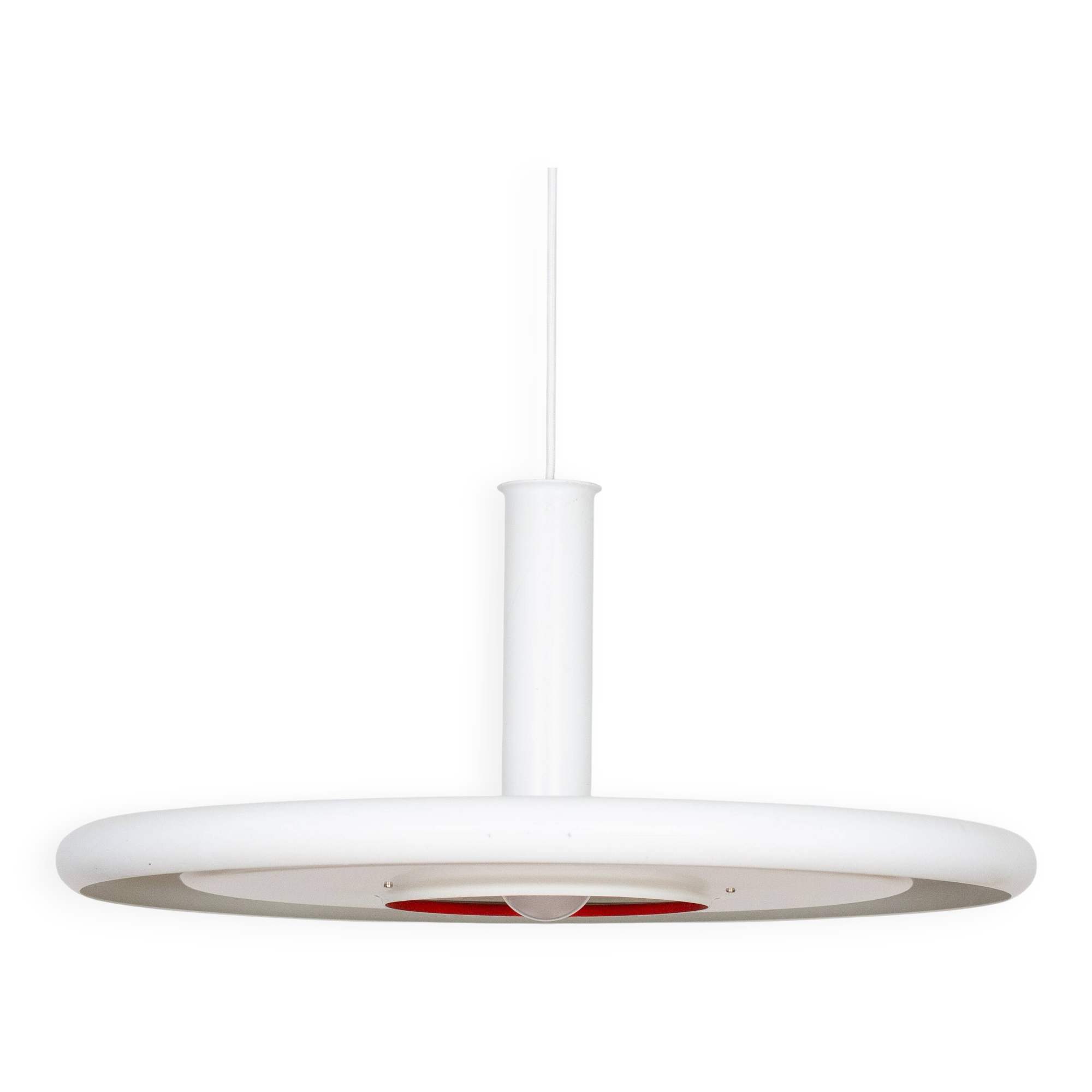 Danish vintage XL pendant lamp Optima by Hans Due, Fog og Morup, 1973