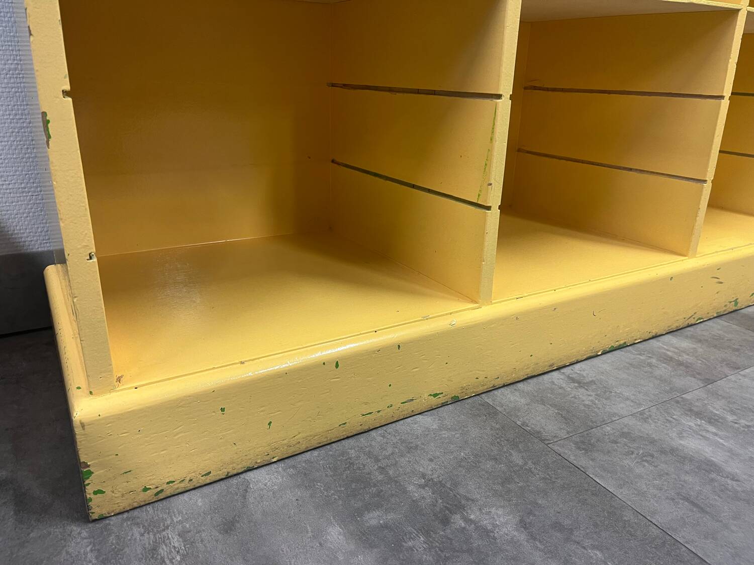 Old workshop furniture / wooden locker / sorting furniture