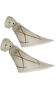 Pair of Art Deco opaline and porcelain wall lights