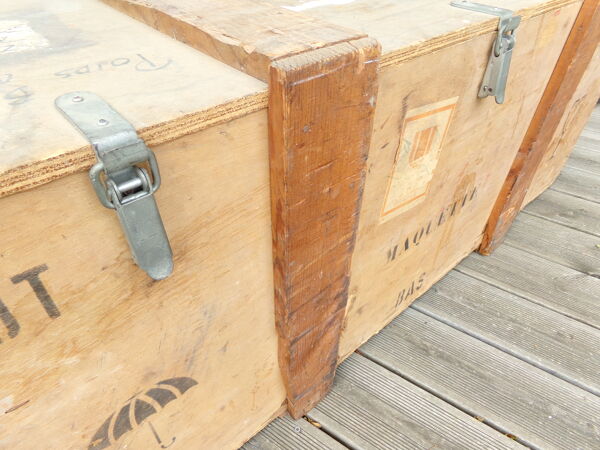 Caisse en bois avec couvercle XXL