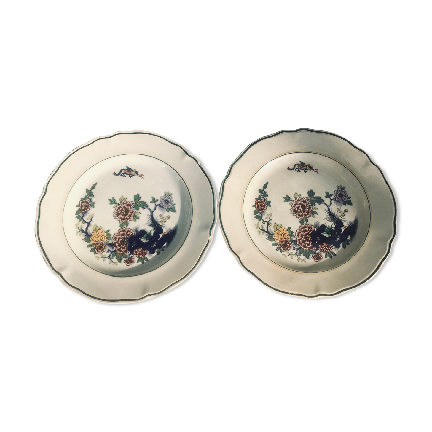 Belgian porcelain plates Boch La Louvière