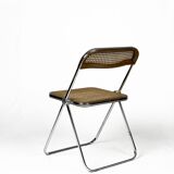 vintage “Plia” Chair with Vienna Straw/ Cane by Piretti, Italy 1960s