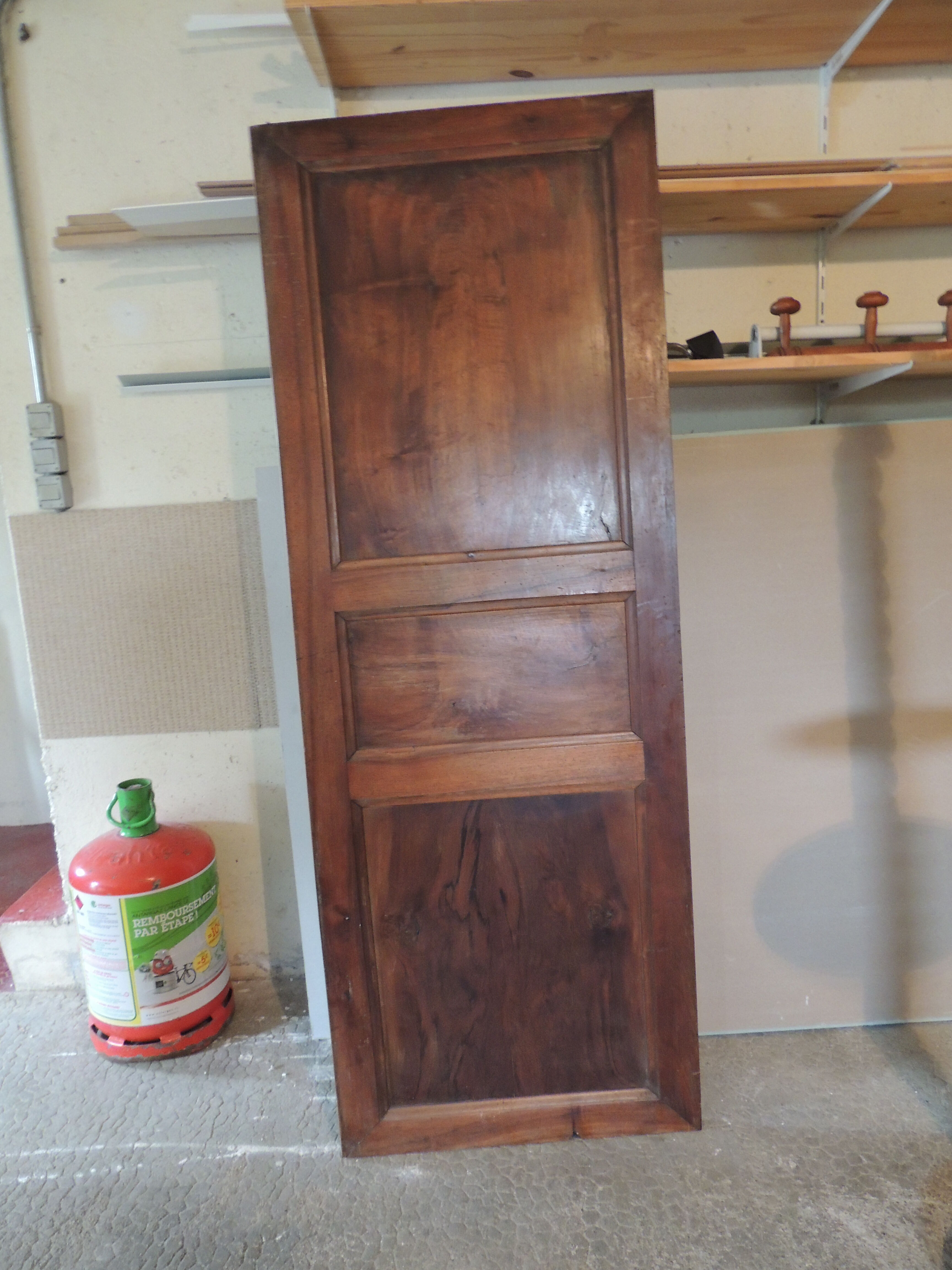 Portes d'armoire ancienne en noyer Selency