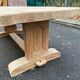 Renovated monastery dining table in solid oak from the 19th century, 215cm.