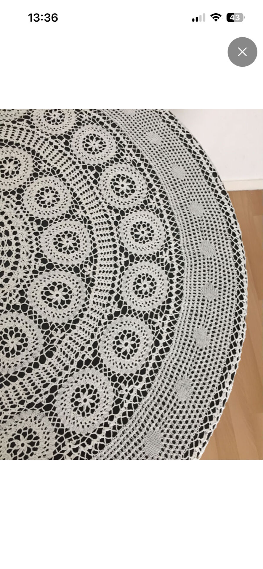 Nappe crochet coton vintage ancienne