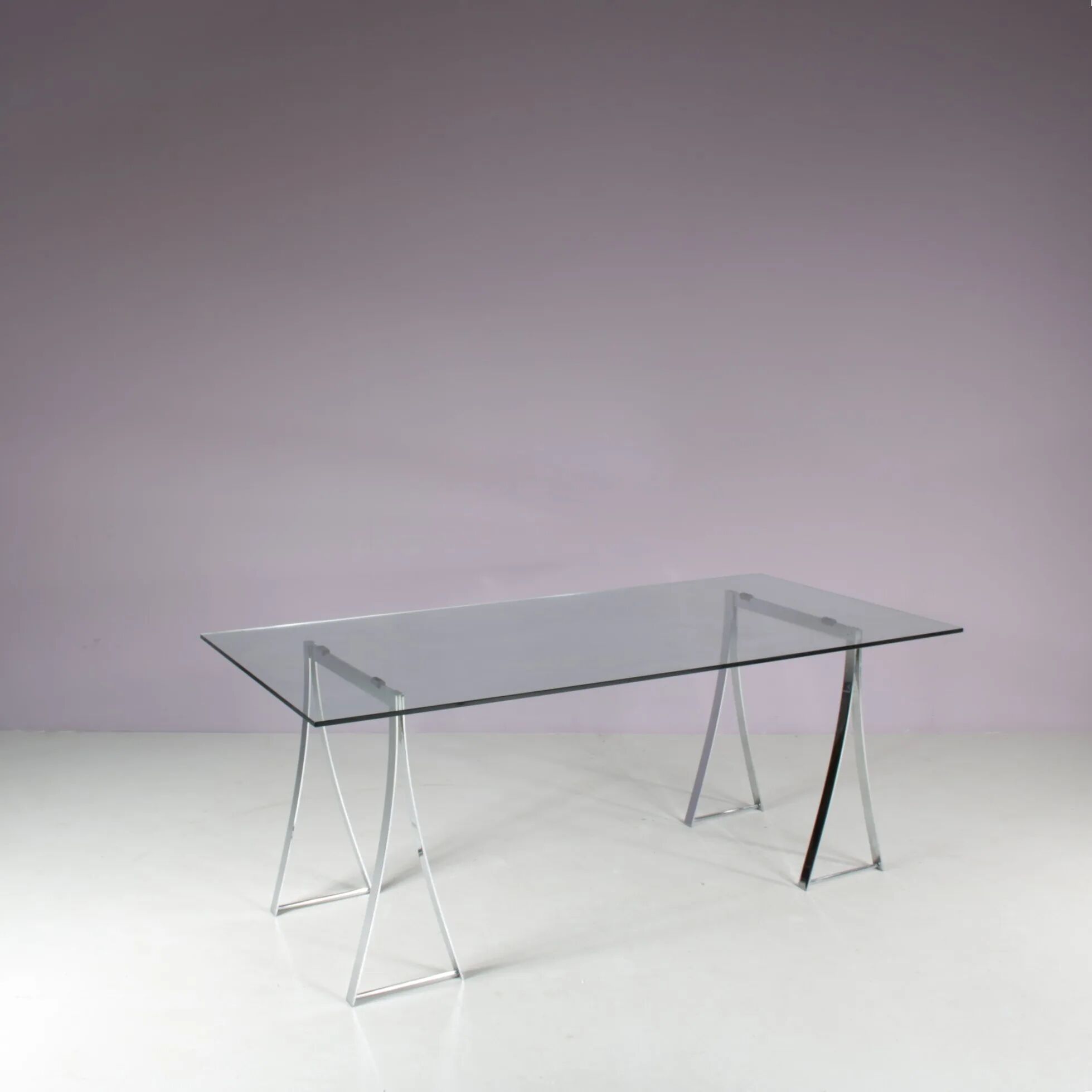 1970s “T07” Trestle dining table by Peter Ghyczy, Netherlands