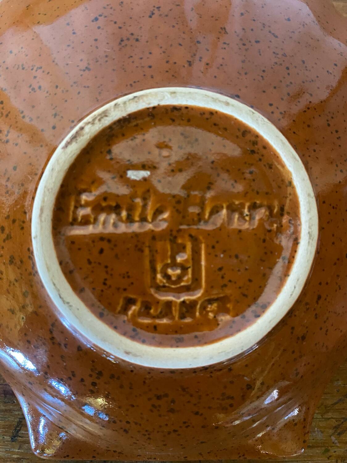 Série 6 Coupelles EMILE HENRY Céramique Marron Forme Coquillage Vintage