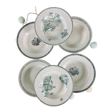 Set of 6 old hollow plates