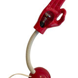 Articulated desk lamp in the shape of a vintage red and white hand