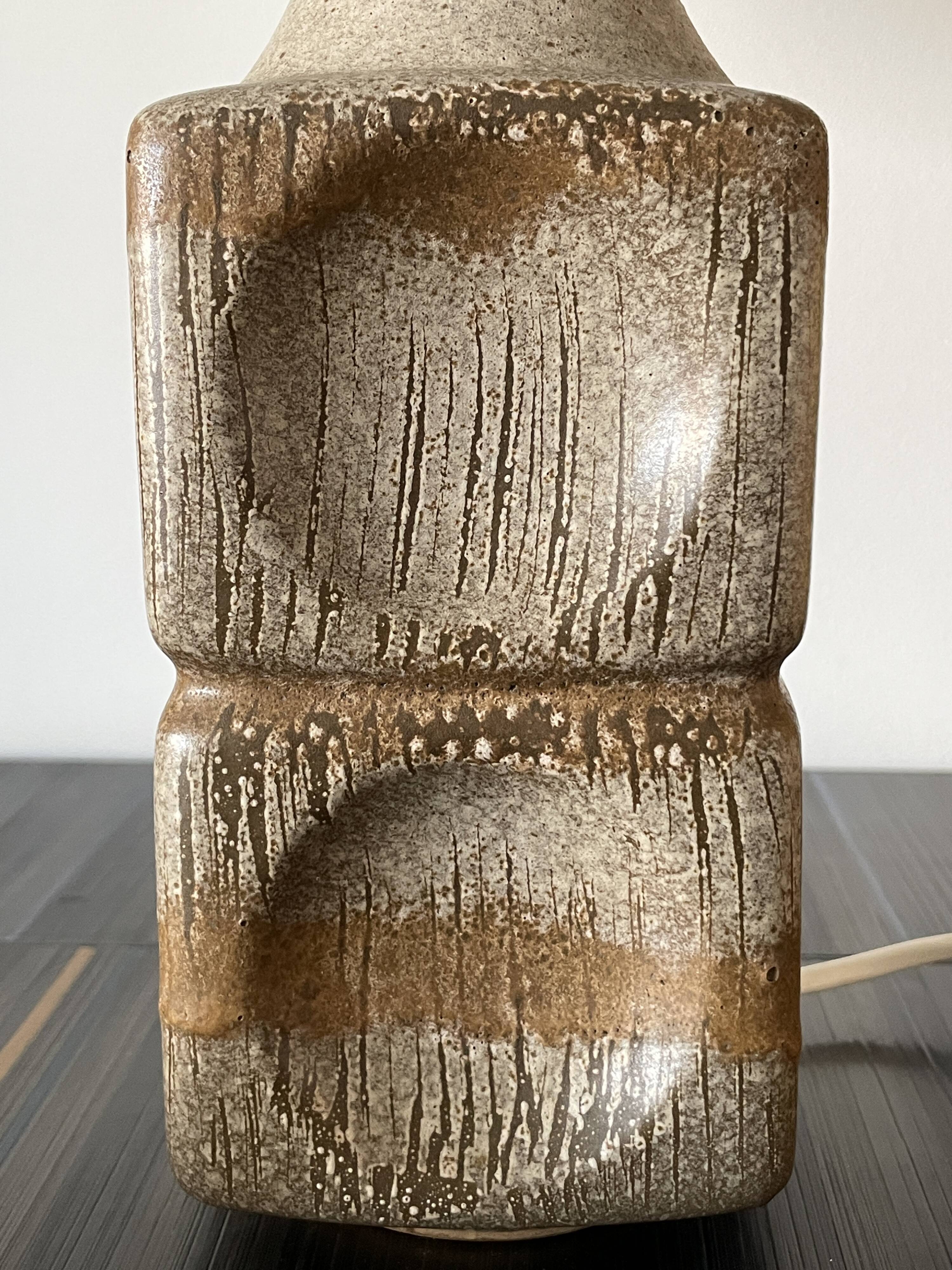Danish glazed ceramic lamp, 1960