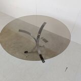 Vintage chrome dining table, 1970s