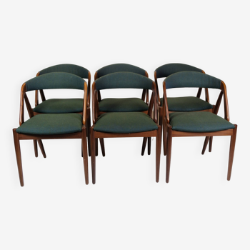 Set Of 6 Dining Room Chair Model 31 Made In Teak By Kai Kristiansen From 1950s