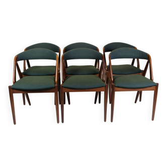 Set Of 6 Dining Room Chair Model 31 Made In Teak By Kai Kristiansen From 1950s