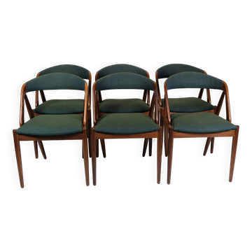 Set Of 6 Dining Room Chair Model 31 Made In Teak By Kai Kristiansen From 1950s
