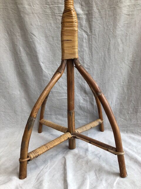 Rattan parrot coat rack