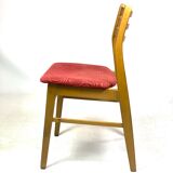 Six chaises de salle à manger en bois poli foncé, design danois, années 1960