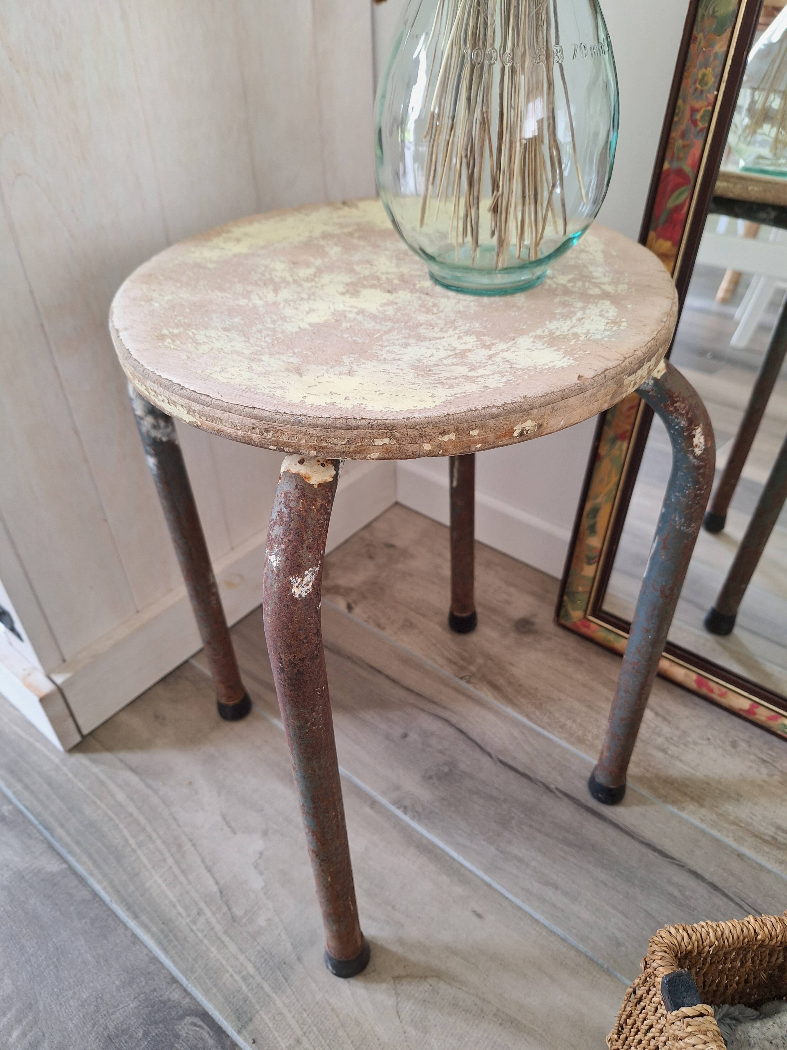 Vintage workshop school stool