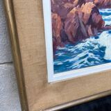 Huile « Cap Ferrat » encadrée