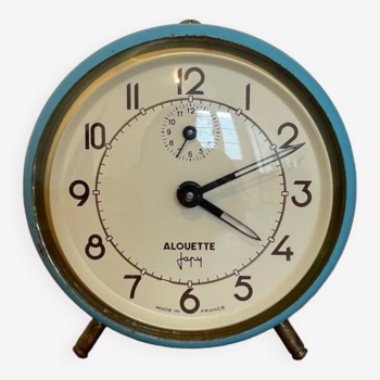 Japy Blue Alarm Clock Alouette Model 60s