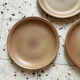 5 flat plates in stoneware