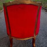 Large Louis XV style padded bergère