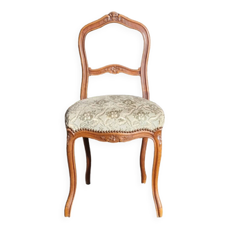 Chaise fin XIXe tapissée style louis XV