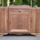 Art Deco sideboard renovated in solid walnut with Saint Laurent marble, 1930.