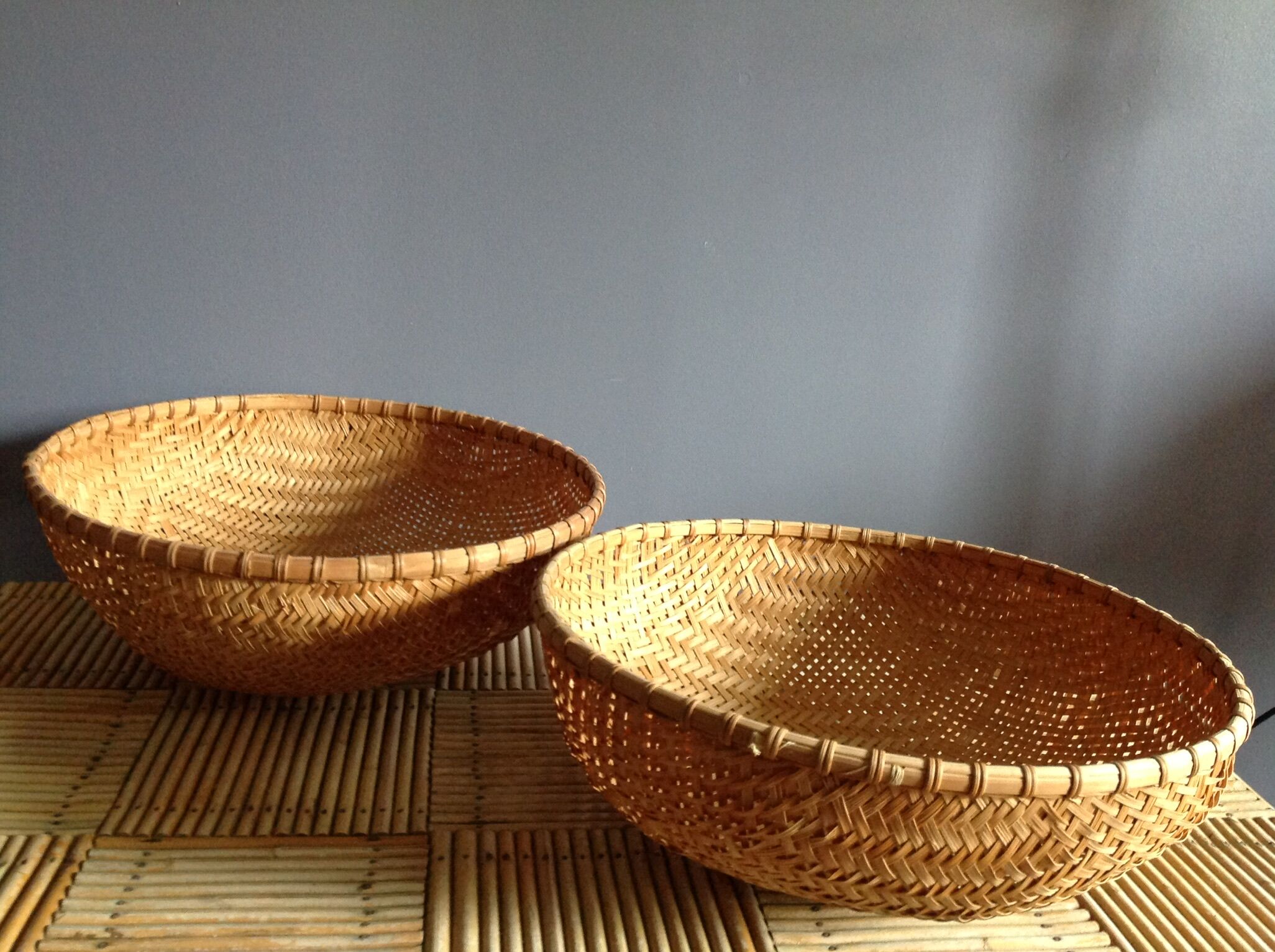 Vintage basket duo