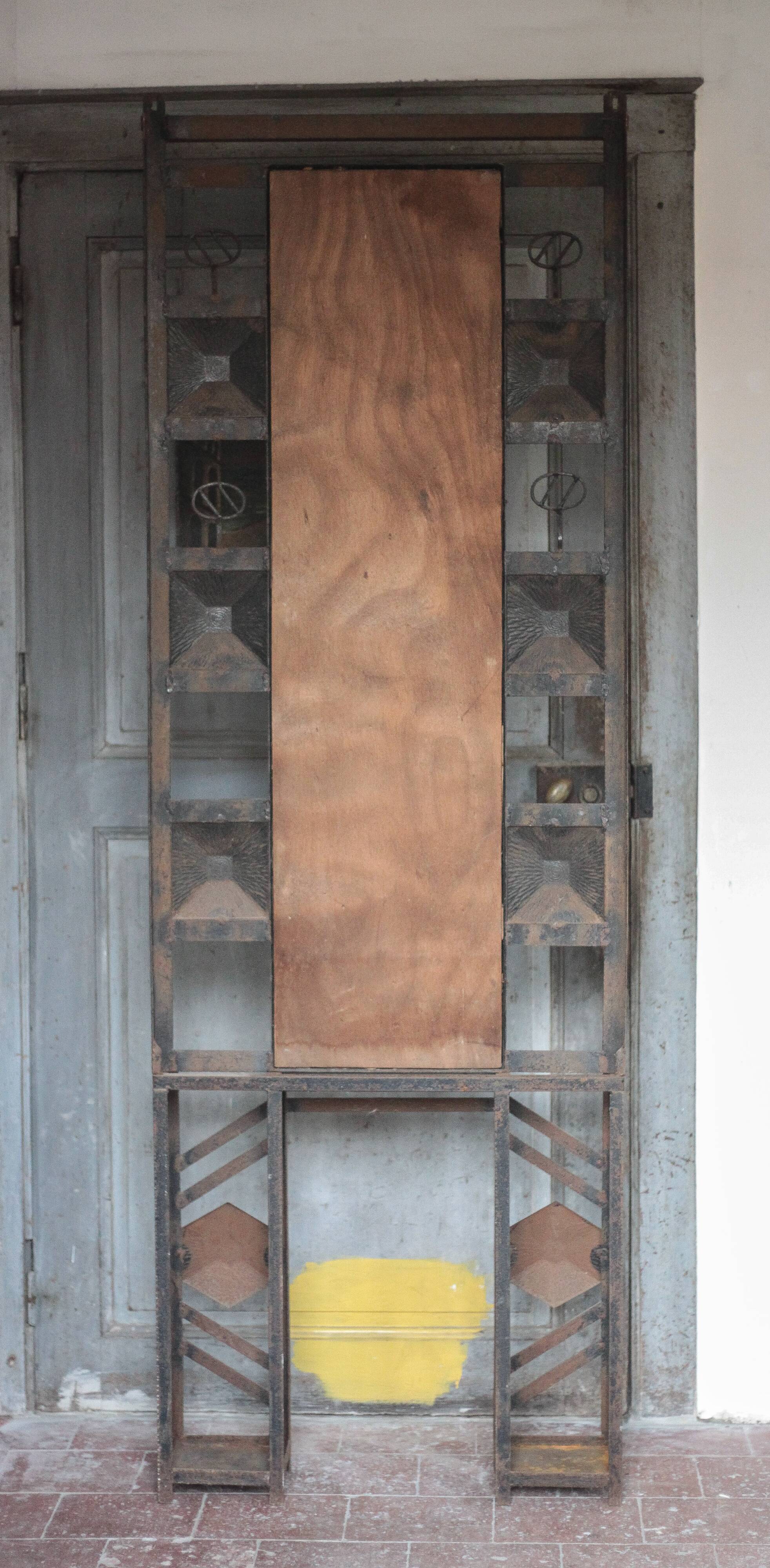 Art deco coat rack, wrought iron coat rack, cloakroom