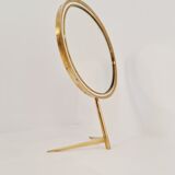 Mid century vanity brass  table mirror von vereinigte werkstätten münchen germany 1960s