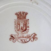 11 deep plates Terre De Fer Gien model Mai circa 1900