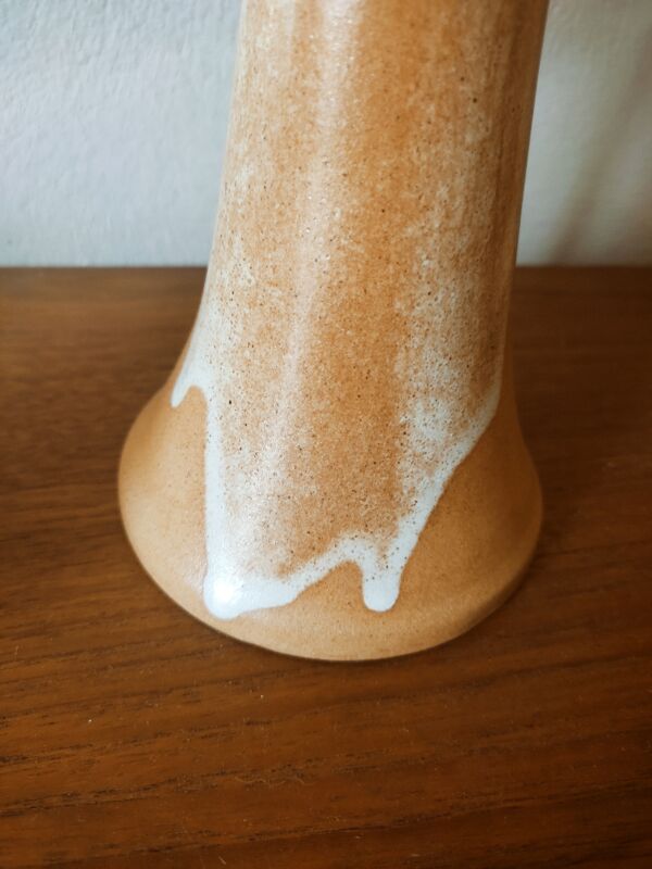 Duo de bougeoirs en grès satiné