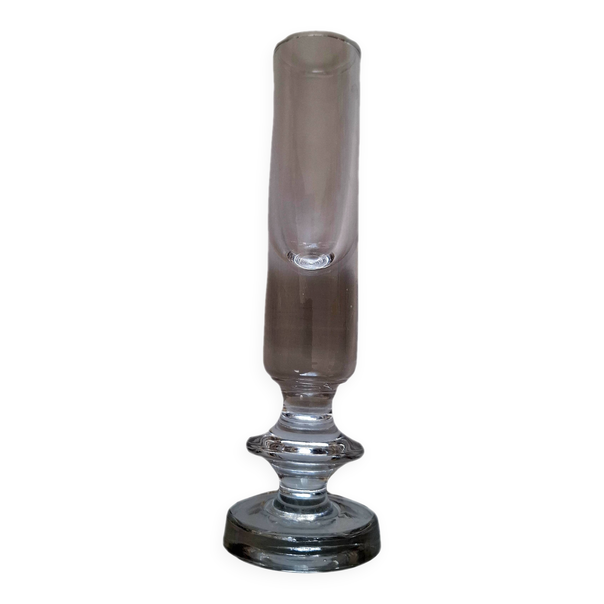 Antique single-stem vase in the shape of a candlestick.