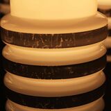 Hanging lamp cascade opaline glass and chrome