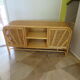Buffet bas 2 portes -rotin tressé-bambou -cannage