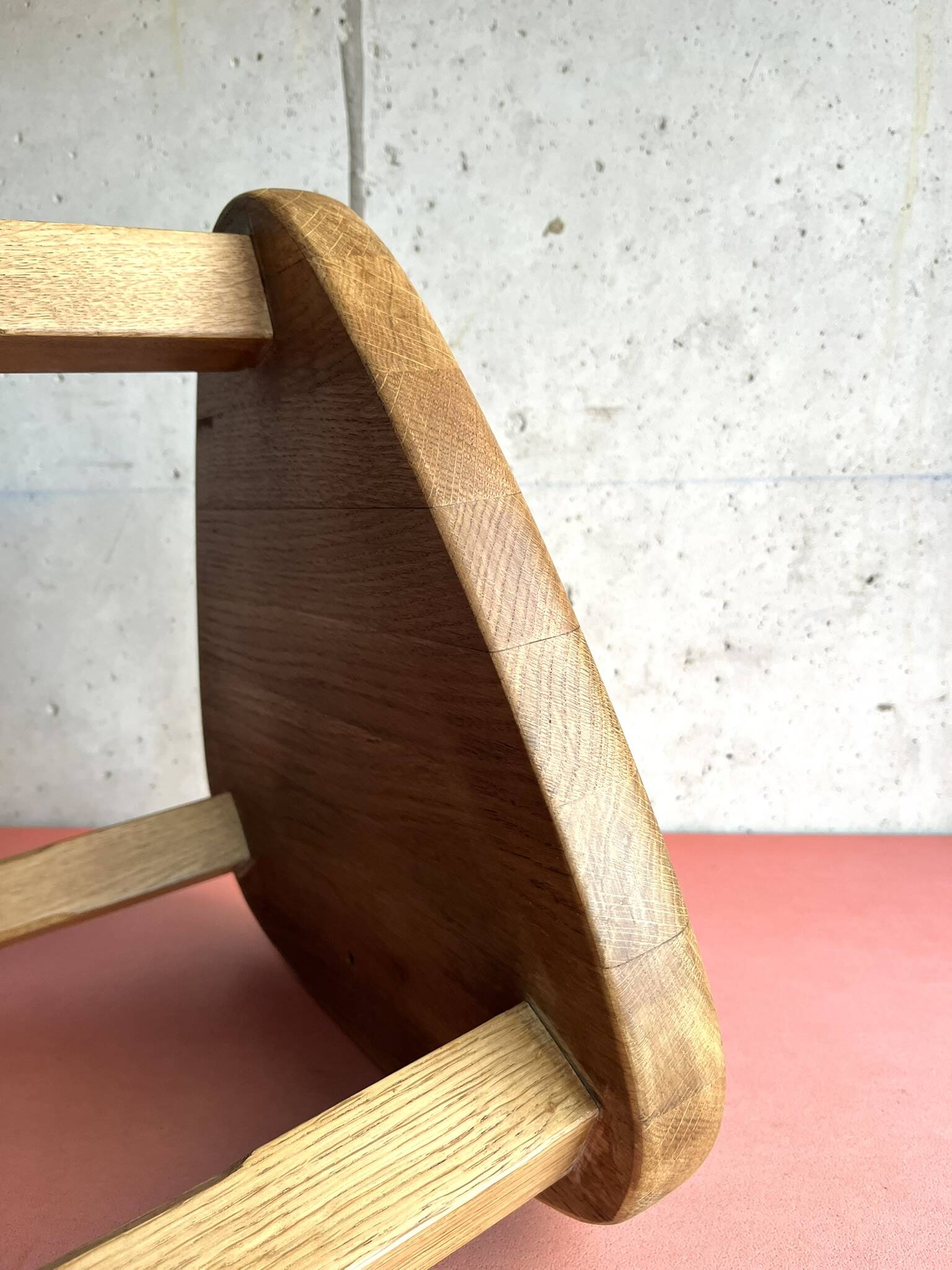 Vintage brutalist nesting tables in solid wood, design