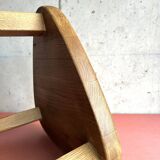 Vintage brutalist nesting tables in solid wood, design