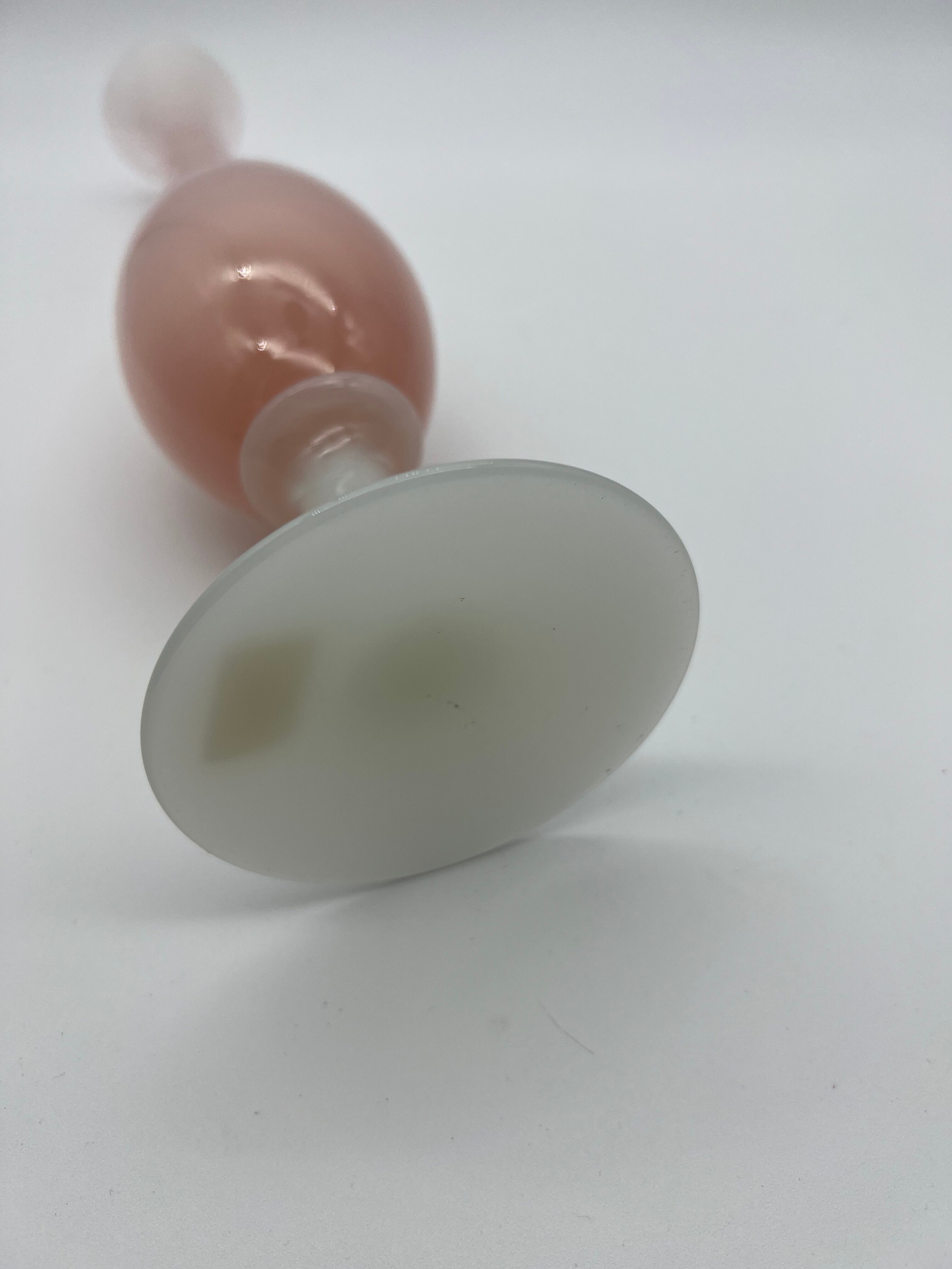 Powder pink opaline vase 31cm