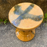 Southern France stool in glazed ceramic