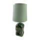 Lamp to lay glass bottle lampshade green fabric 33cm