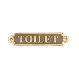 Toilet brass door plaque, 1970s
