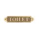 Toilet brass door plaque, 1970s