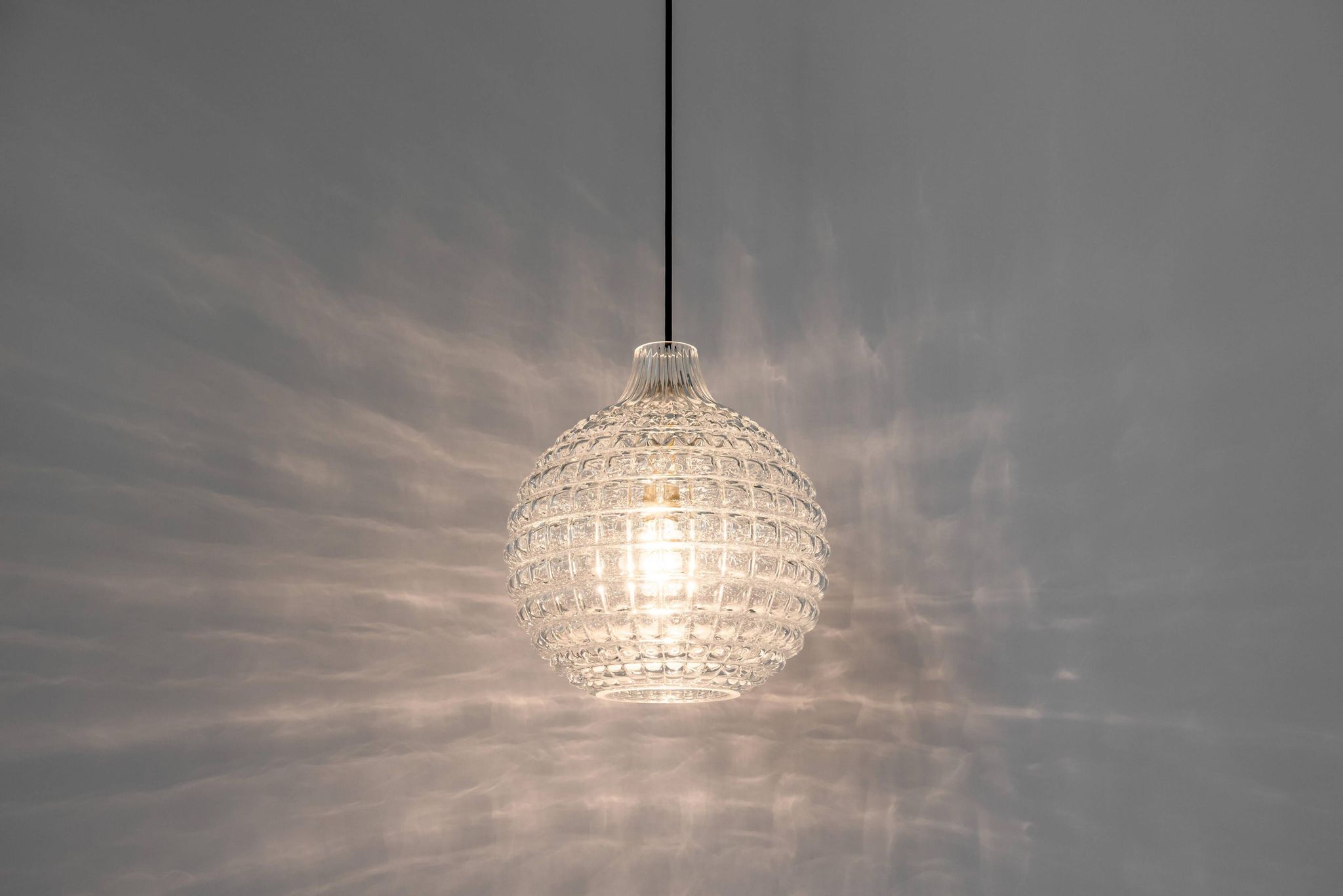 Stunning crystal glass pendant, Peill & Putzler, Germany, 1970s