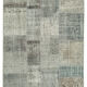 Hand-knotted anatolian contemporary 170 cm x 240 cm grey patchwork carpet