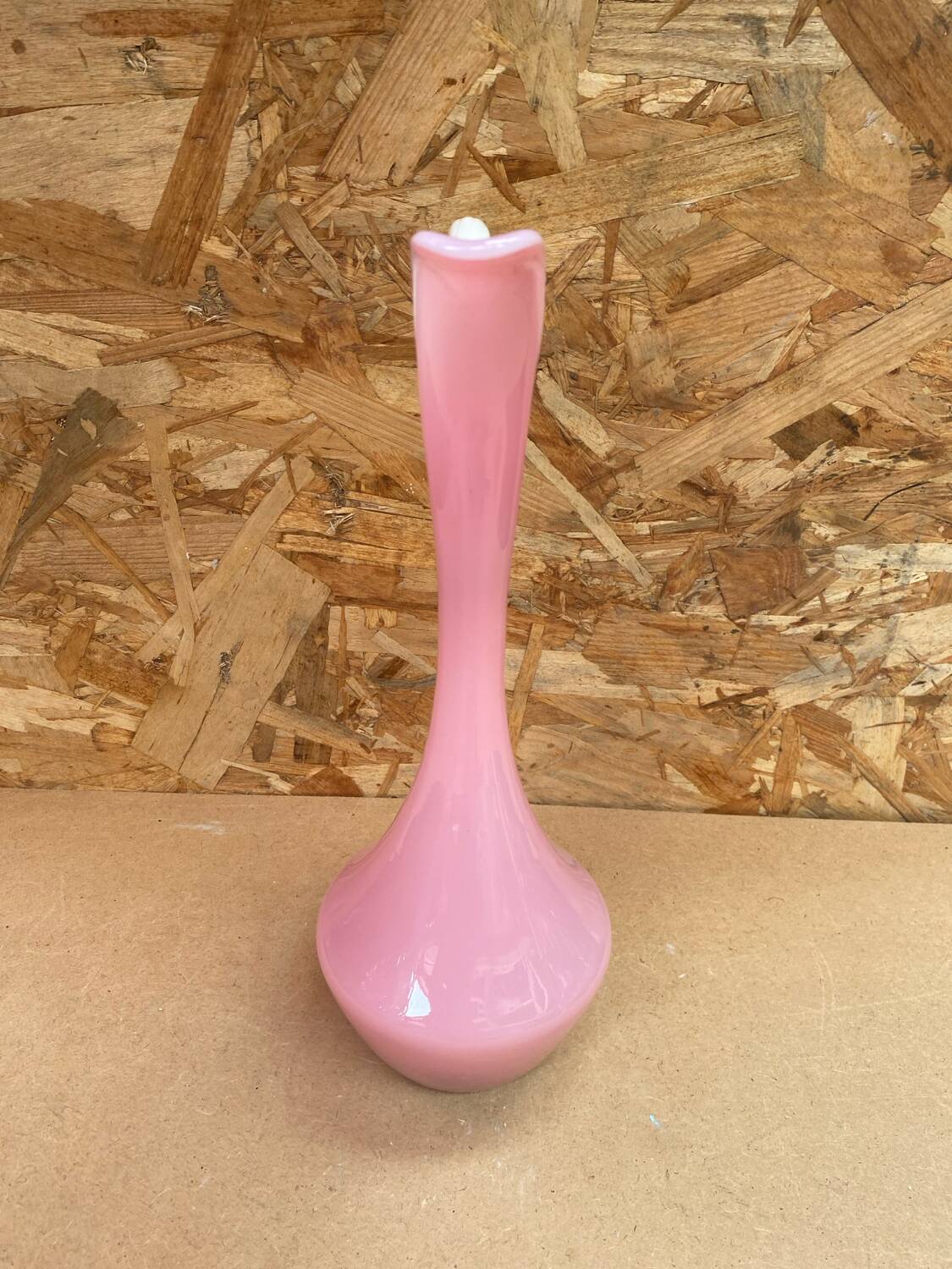 Antique opaline pink & white pitcher ewer vintage