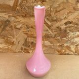 Ancien pichet aiguière opaline rose & blanc vintage