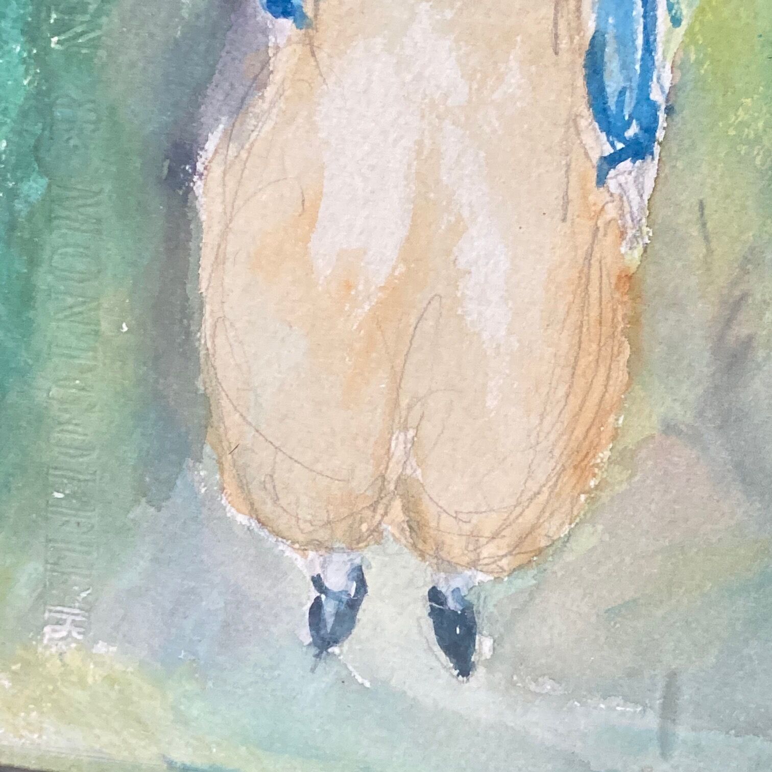 Femme voilée, cadre ancien