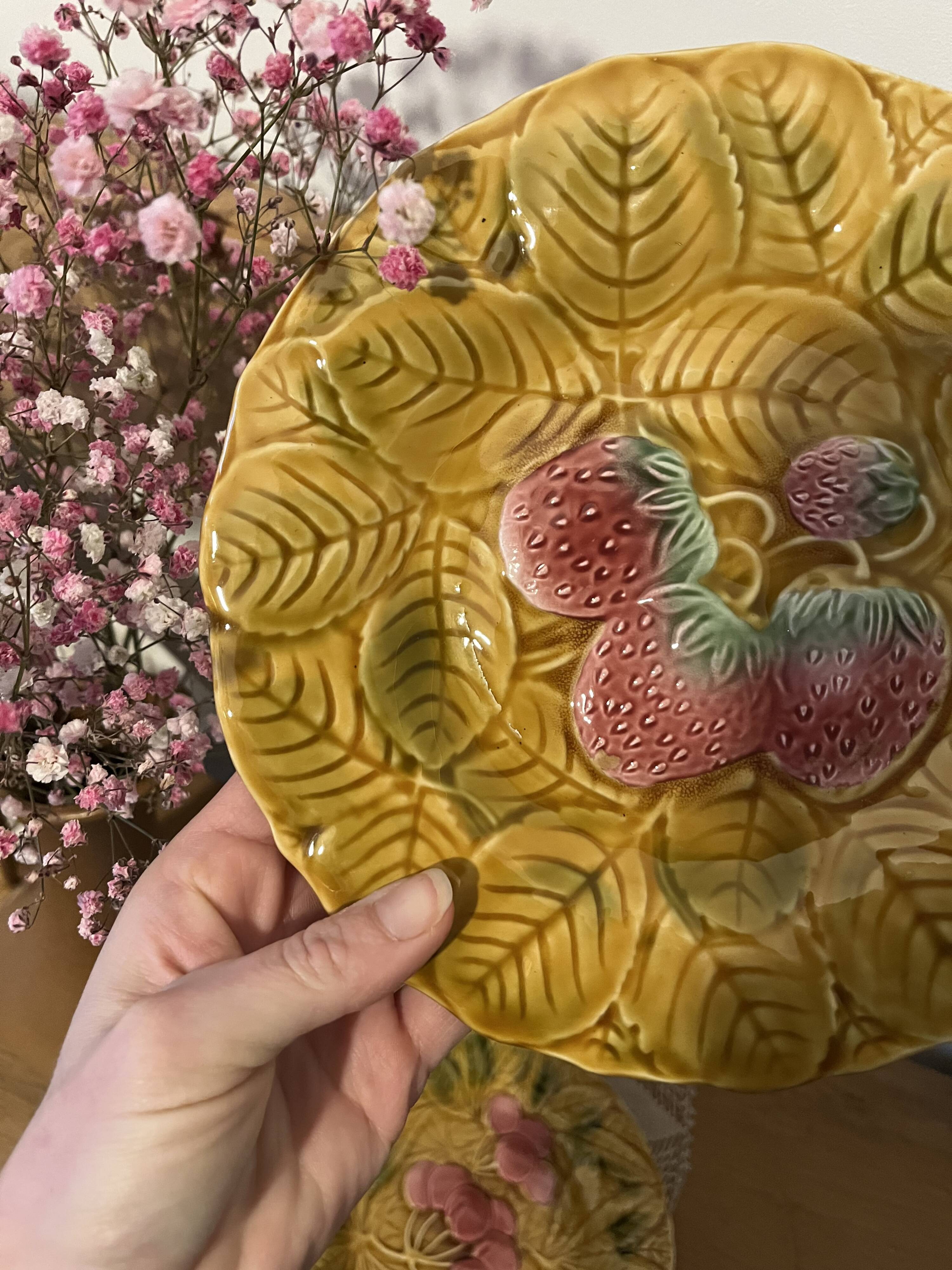 Set of 3 Sarreguemines slushie dessert plates
