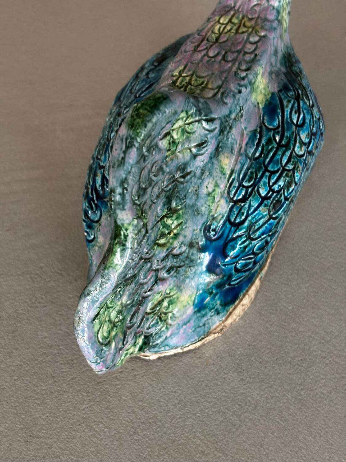 Decorative glazed ceramic sculpture – Tasiaux, Huy